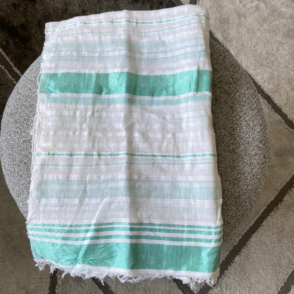 Handmade woven cotton Ethiopian scarf